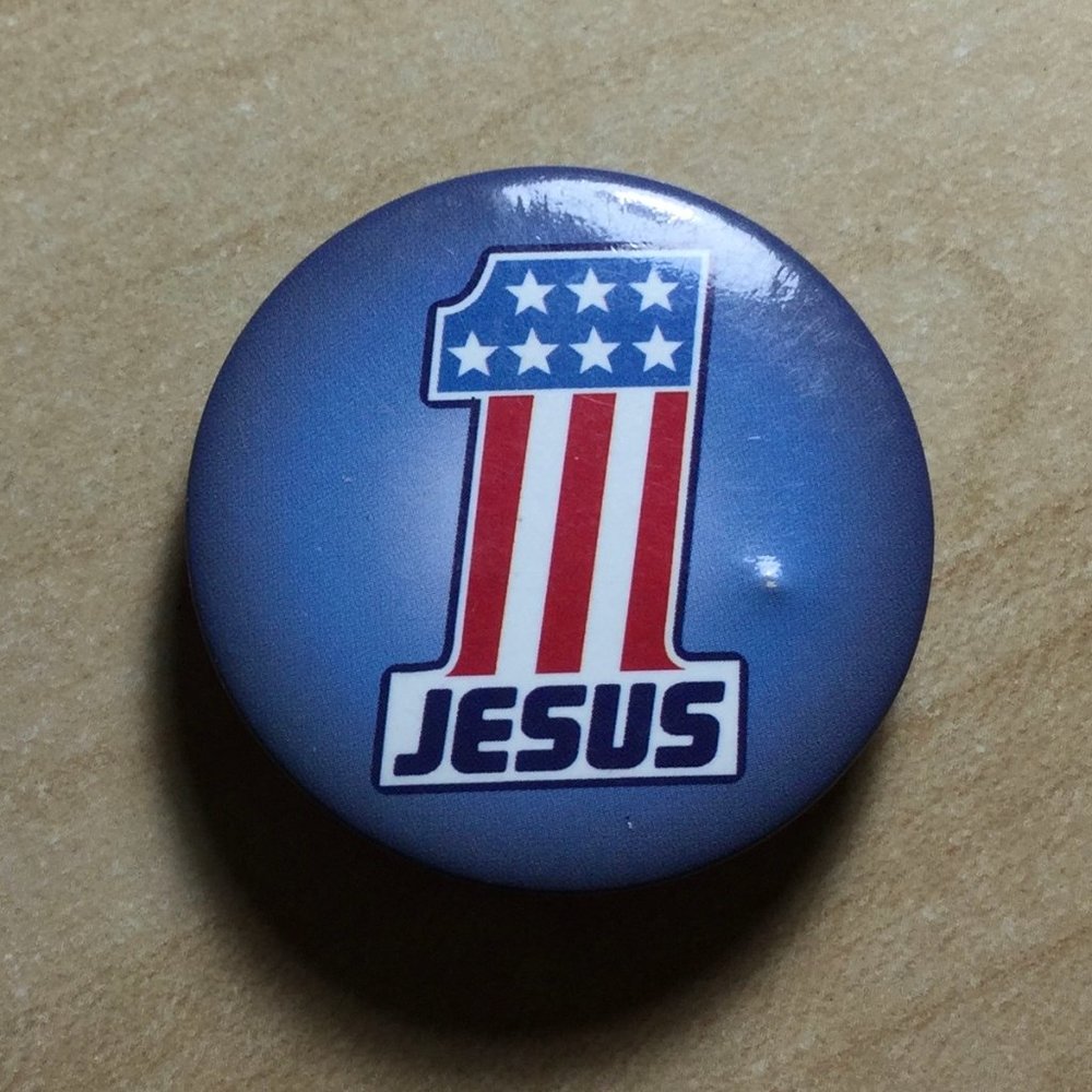 #1 Jesus American Flag Pin